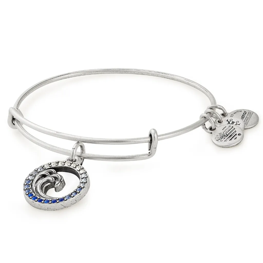 Crystal Wave Charm Bangle