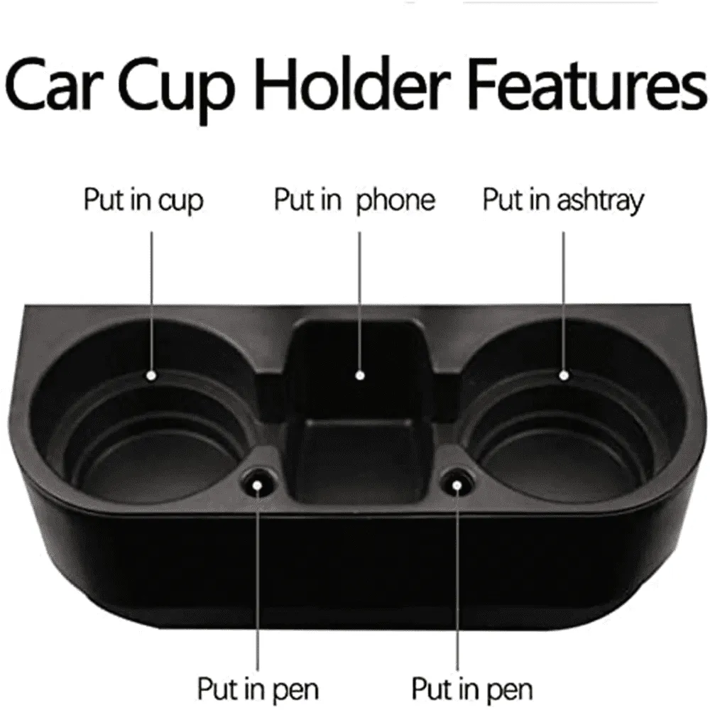 Cup Holder Portable Multifunction Vehicle Seat Cup Cell Phone Drinks Holder Box Car Interior Organizer, Compatible with All Cars, Car Accessories CA11995