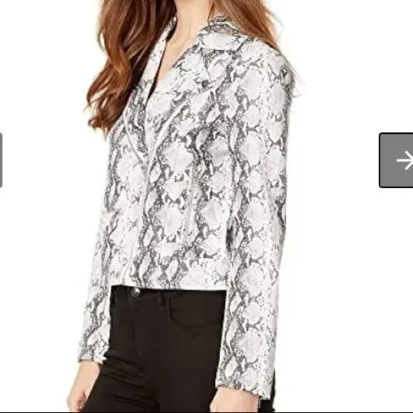 Cupcakes and CashmereBeatrix Snake Moto Jacket NWT