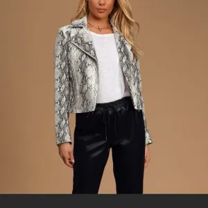 Cupcakes and CashmereBeatrix Snake Moto Jacket NWT