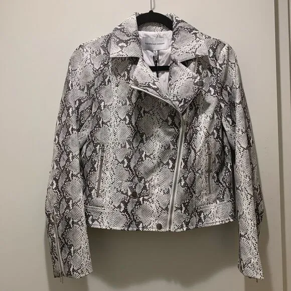 Cupcakes and CashmereBeatrix Snake Moto Jacket NWT