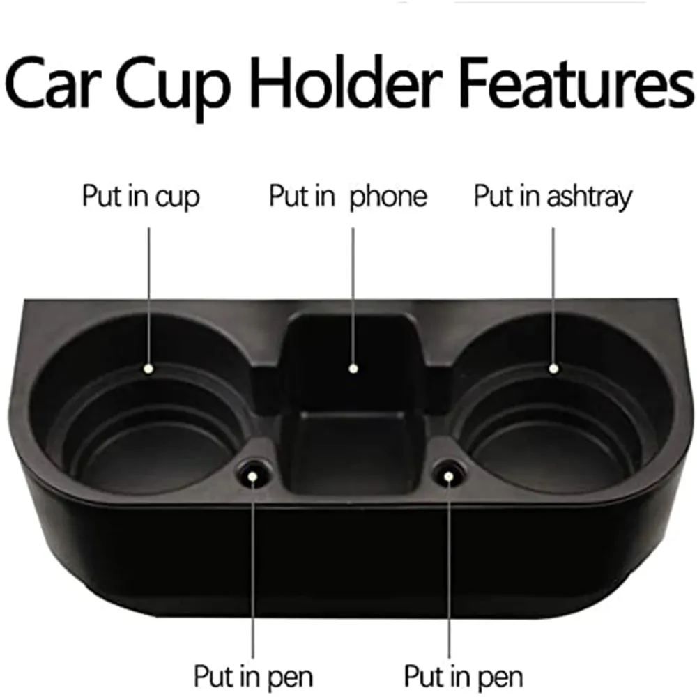 Custom Text Cup Holder Portable Multifunction, Fit with car, Cup Holder Expander for Car, Vehicle Seat Cup Cell Phone Drinks Holder Box Car Interior Organizer