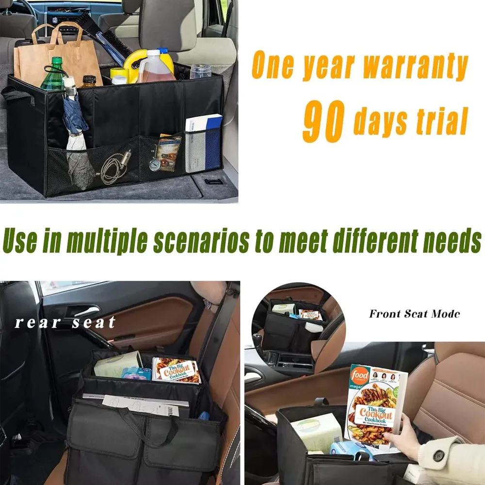 Custom Text For Car Trunk Organizer, Compatible with All Cars, Foldable Car Trunk Storage Box, Storage Bag, Waterproof, Dust-proof, Stain-Resistant HA12997