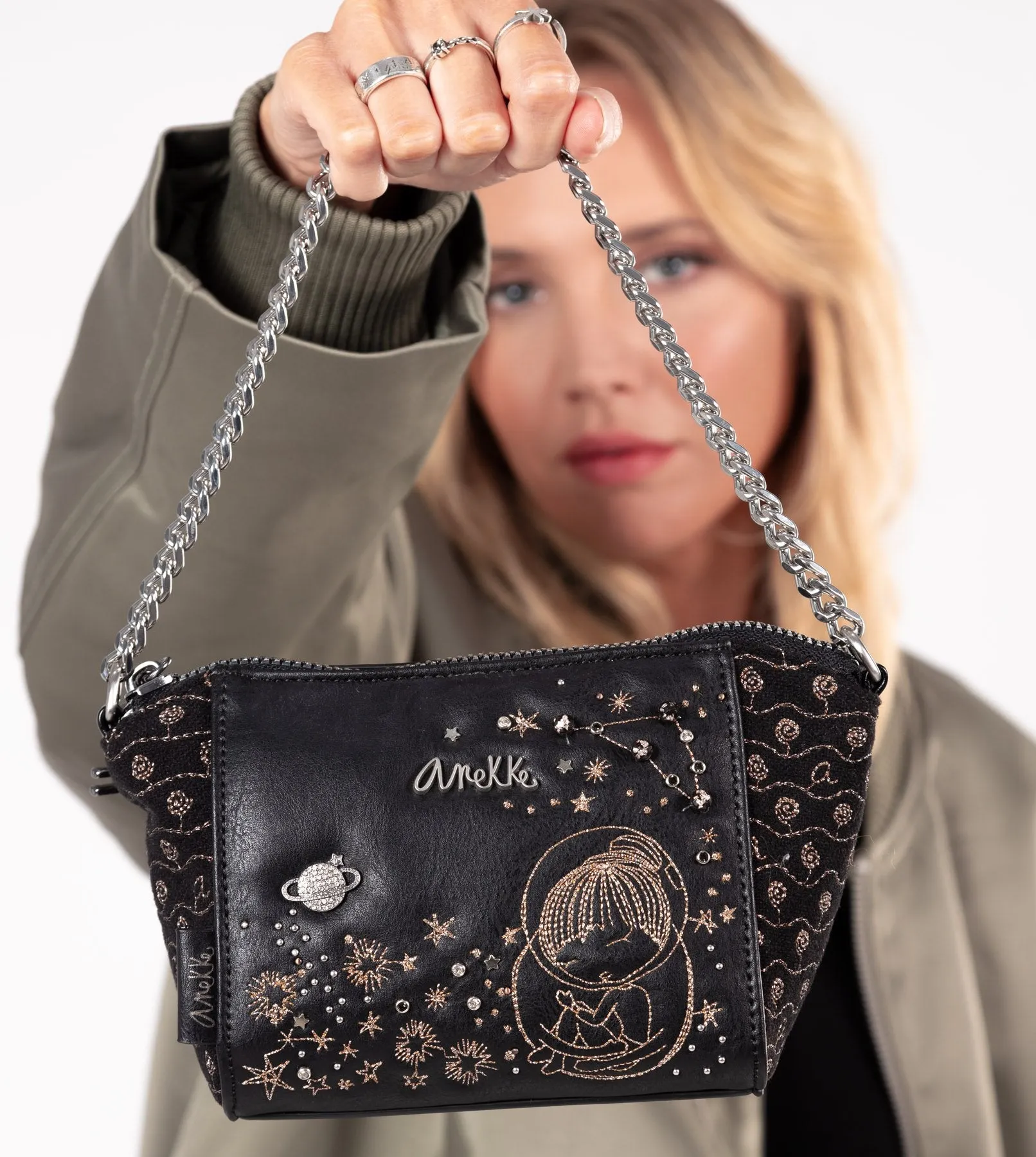 Cute spirit mini handbag with a chain strap