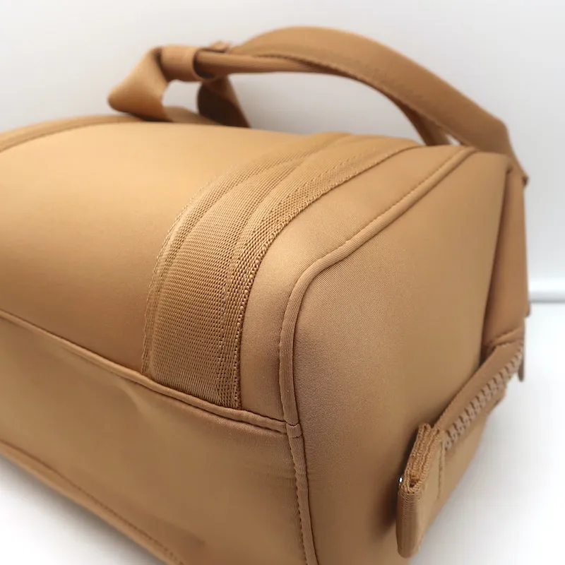 Dagne Dover Small Landon Carryall Bag Camel Neoprene NEW