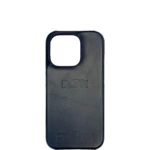 Dallas Designer Handbags Leather iPhone 15 Pro MagSafe Phone Case Navy Blue