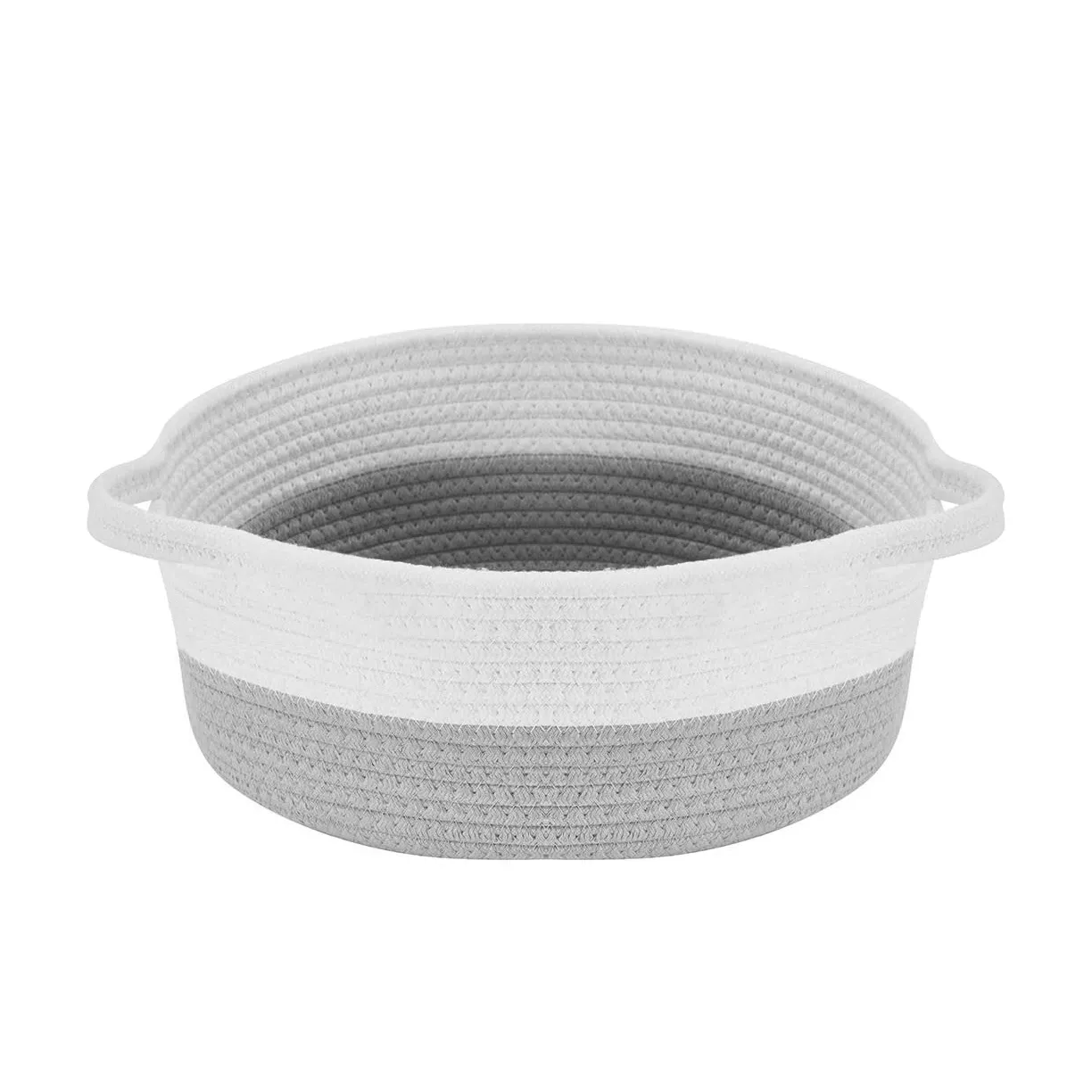 Decomomo Cotton Woven Rope Basket - Round Small (1 Pack)