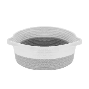 Decomomo Cotton Woven Rope Basket - Round Small (1 Pack)