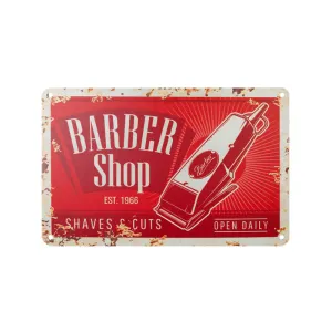 Decorative Plaque for Barber Shop B013 'Barber Shop Est.1966'