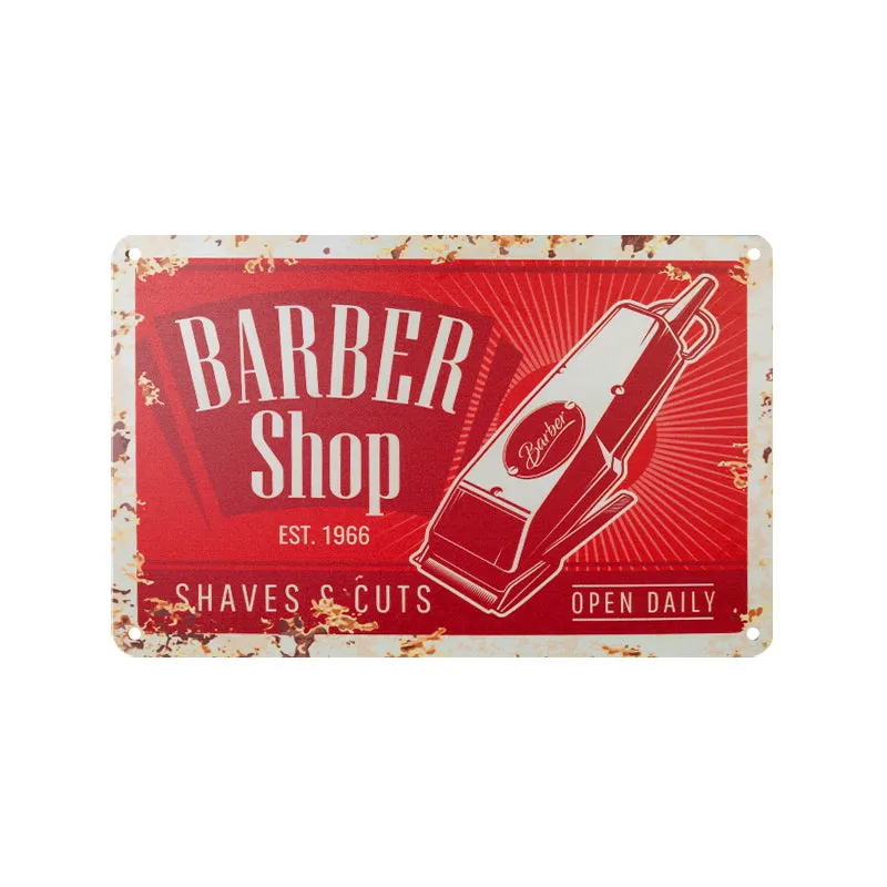Decorative Plaque for Barber Shop B013 'Barber Shop Est.1966'