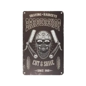 Decorative Plaque for Barber Shop B071 'Cut & Shave'