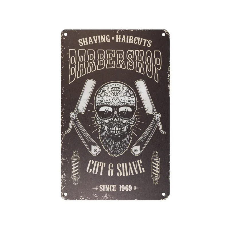 Decorative Plaque for Barber Shop B071 'Cut & Shave'
