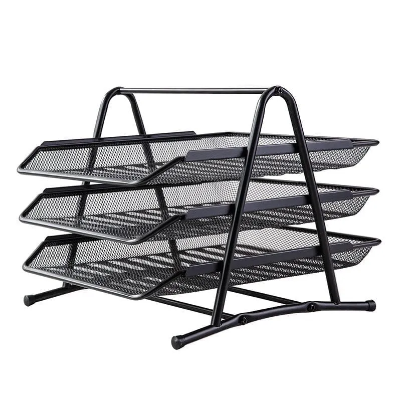 Deli Desk Organizer File Tray 350x278x275mm Black