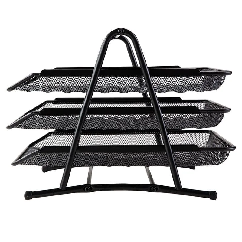 Deli Desk Organizer File Tray 350x278x275mm Black