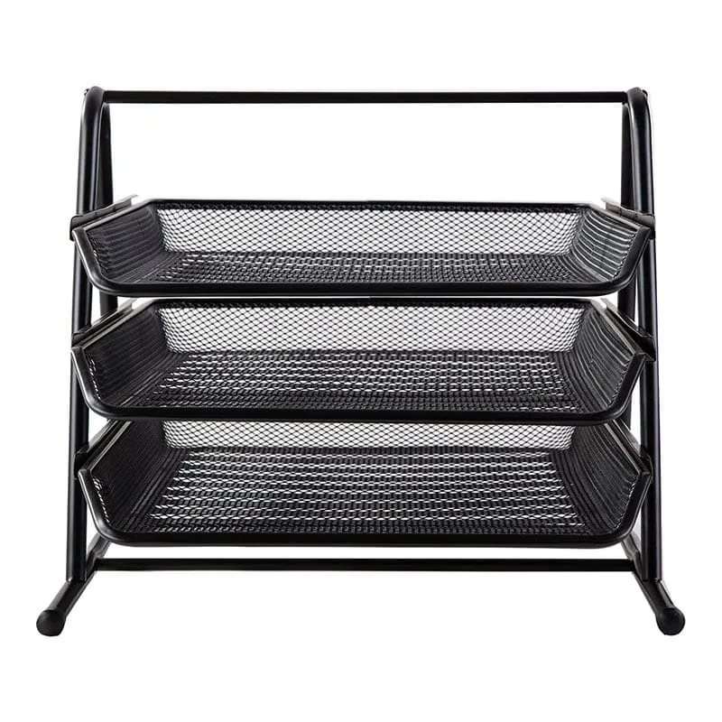Deli Desk Organizer File Tray 350x278x275mm Black