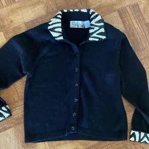 Design Options sequin zebra sweater