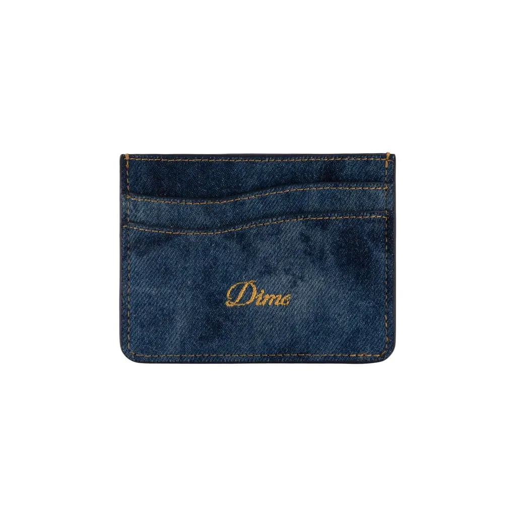 Dime MTL Cursive Card Holder Indigo Denim