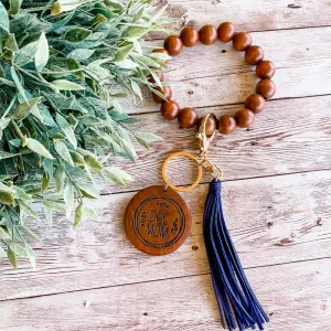 Dog Mom wristlet keychain