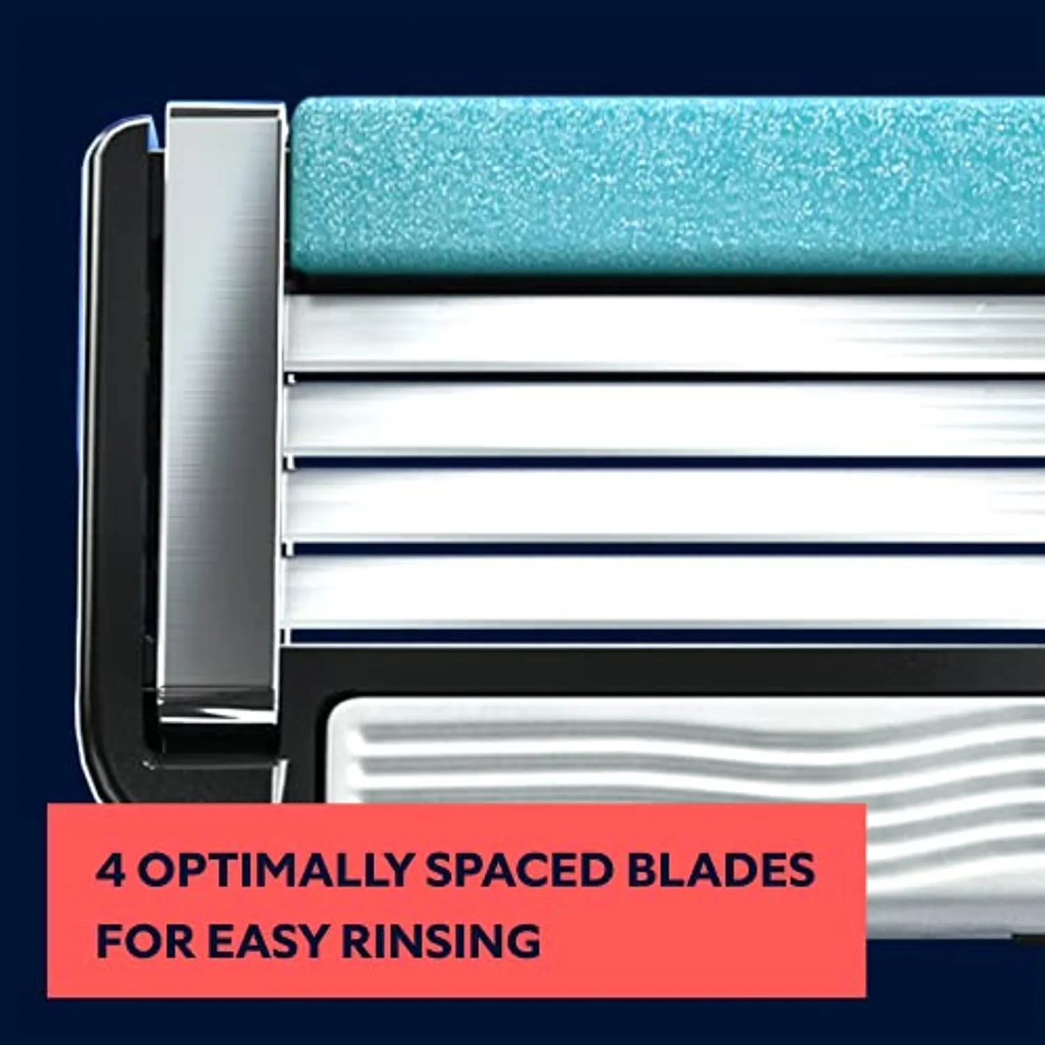 Dollar Shave Club 4-Blade Razor Starter Set, 1 Handle, 4x4-blade Cartridges, 3oz Shave Cream, Silver/Blue