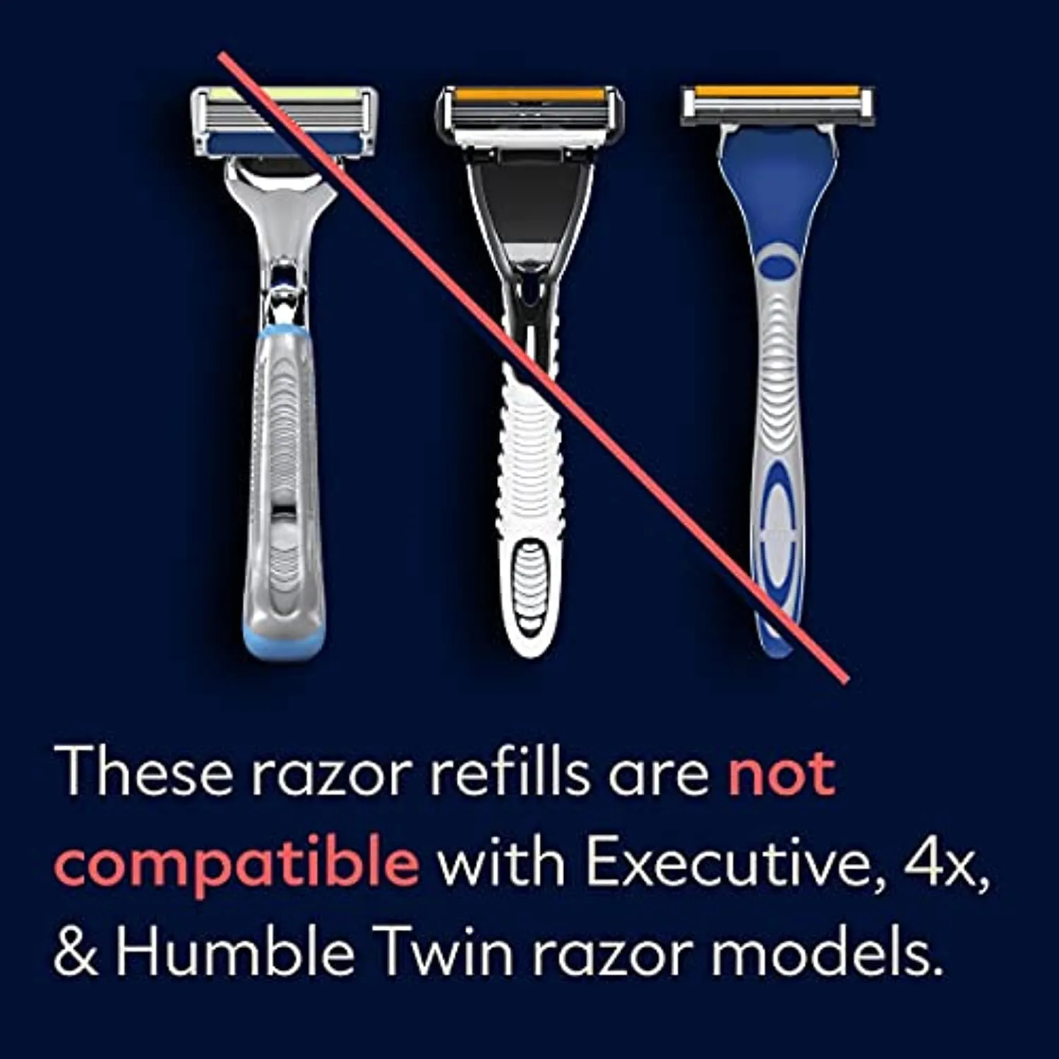 Dollar Shave Club 4-Blade Razor Starter Set, 1 Handle, 4x4-blade Cartridges, 3oz Shave Cream, Silver/Blue