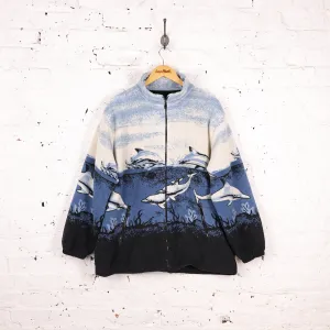 Dolphins Full Zip Fleece Jacket - Blue - XL