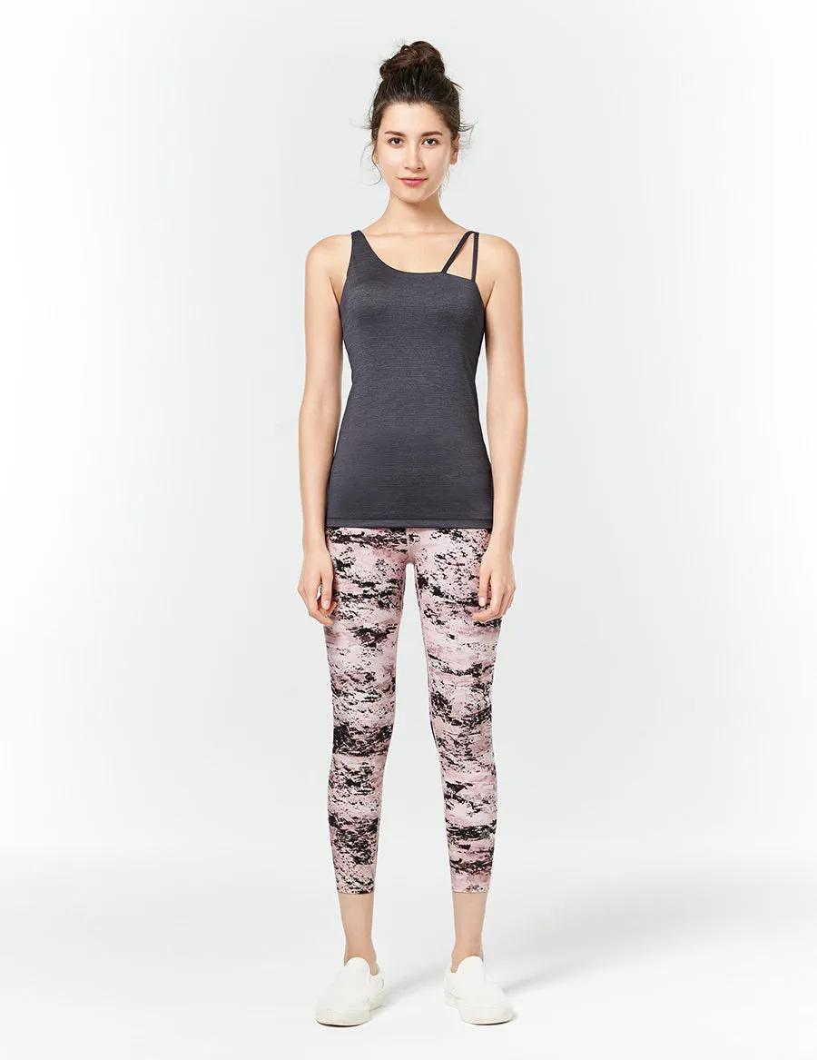 easyoga LA-VEDA Asym V Back Tank - M23 M-Dark Gray