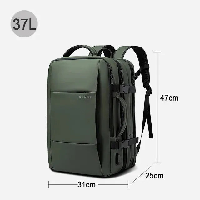 Elegance Elite Voyager Backpack Men Business Travel School Expandable USB Bag Large Capacity 17.3 Laptop Waterproof Fashion Backpack