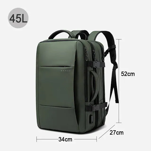 Elegance Elite Voyager Backpack Men Business Travel School Expandable USB Bag Large Capacity 17.3 Laptop Waterproof Fashion Backpack