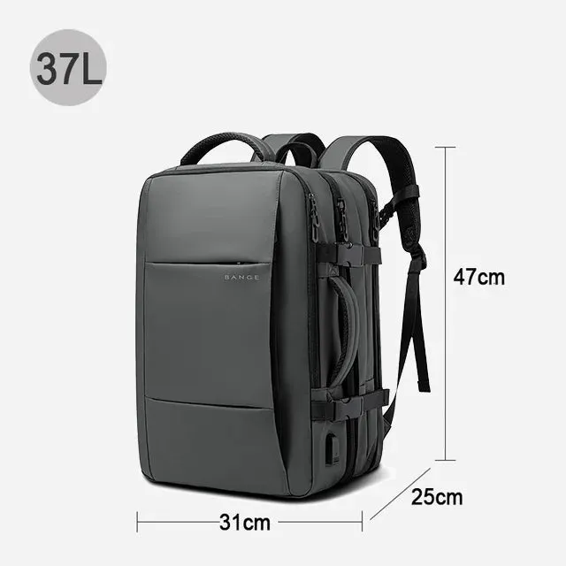 Elegance Elite Voyager Backpack Men Business Travel School Expandable USB Bag Large Capacity 17.3 Laptop Waterproof Fashion Backpack