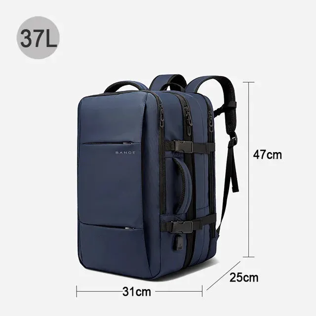 Elegance Elite Voyager Backpack Men Business Travel School Expandable USB Bag Large Capacity 17.3 Laptop Waterproof Fashion Backpack