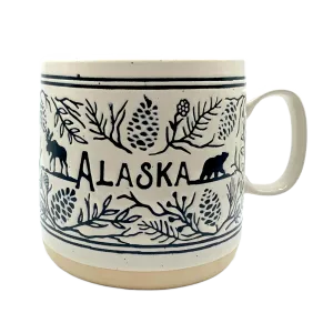 Embossed Scroll Art Alaska Mug 16 oz