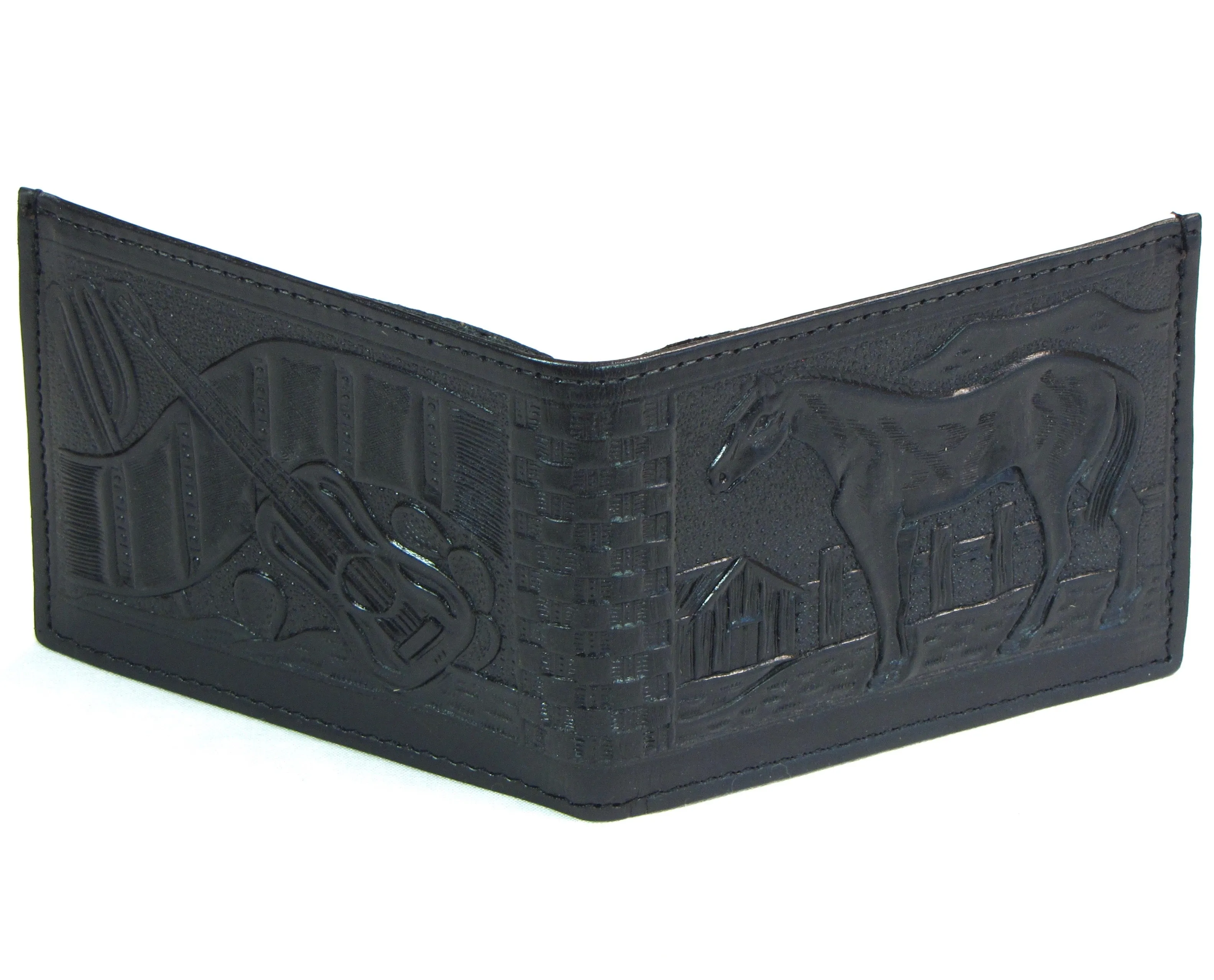 Embossed Slim Billfold - Horse/Guitar