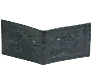 Embossed Slim Billfold- Running Deer
