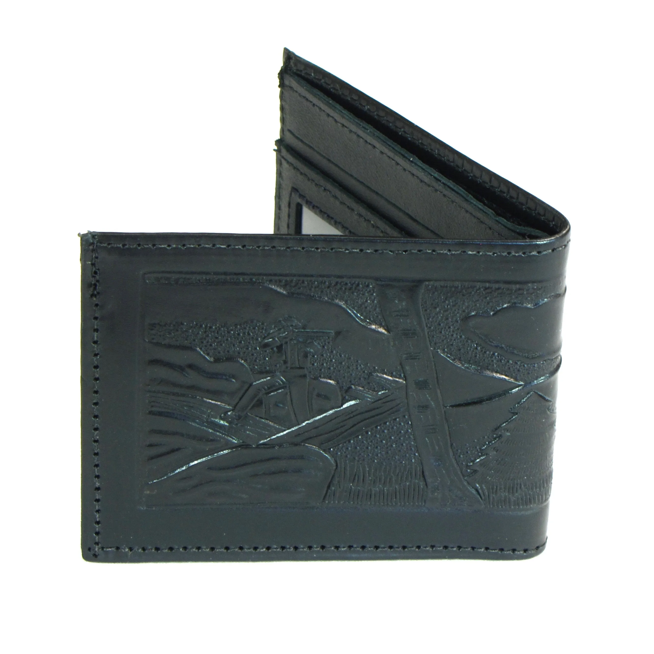 Embossed Slim Billfold- Running Deer