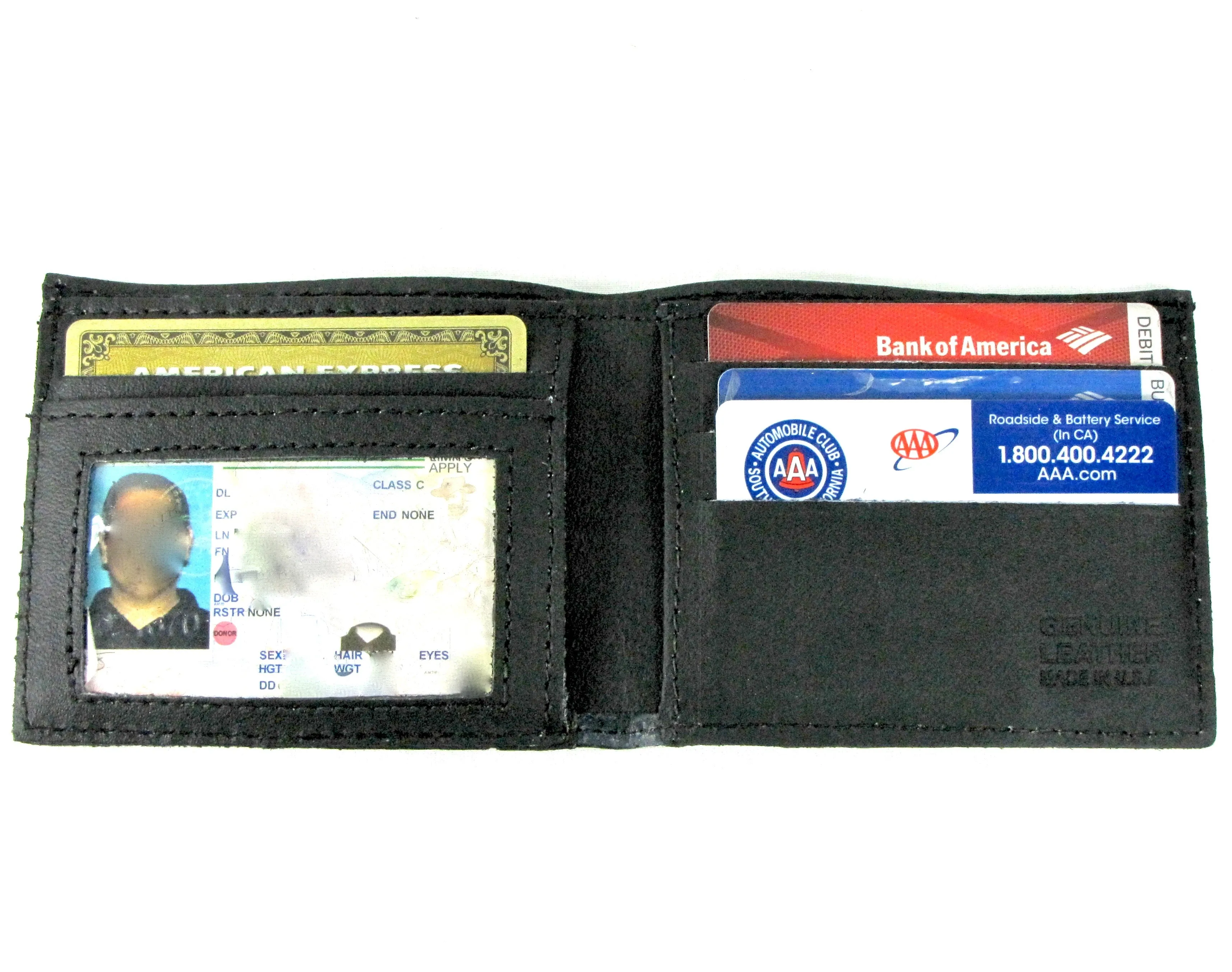 Embossed Slim Billfold - US Flag Grey