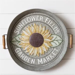 Embossed Sunflower Tray
