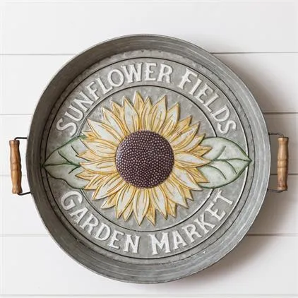 Embossed Sunflower Tray