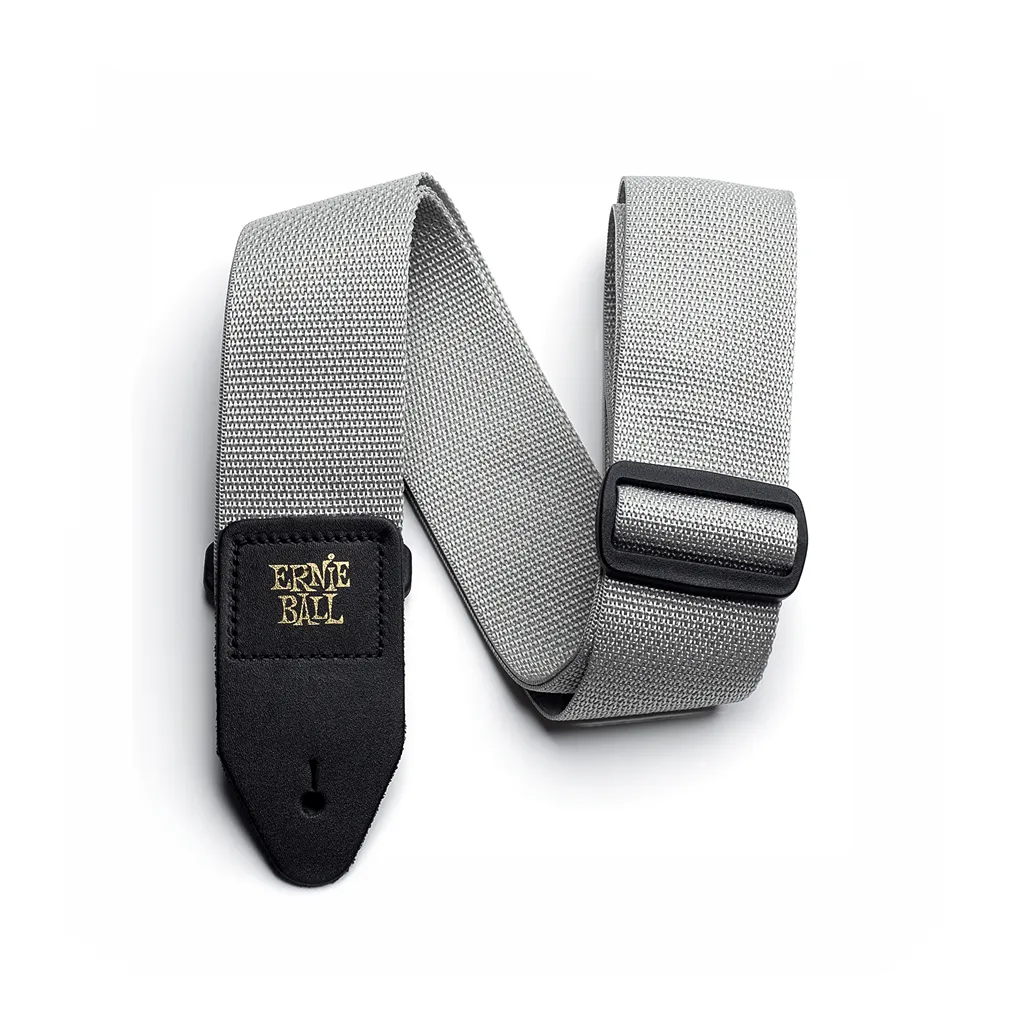 Ernie Ball Grey Silver Polypro Guitar Strap Electric / Acoustic