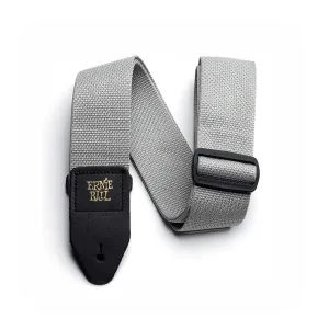 Ernie Ball Grey Silver Polypro Guitar Strap Electric / Acoustic