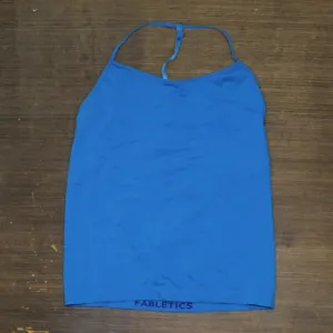 Fabletics Lined Stretch Racerback Tank Top Shirt Royal Blue See Measurements
