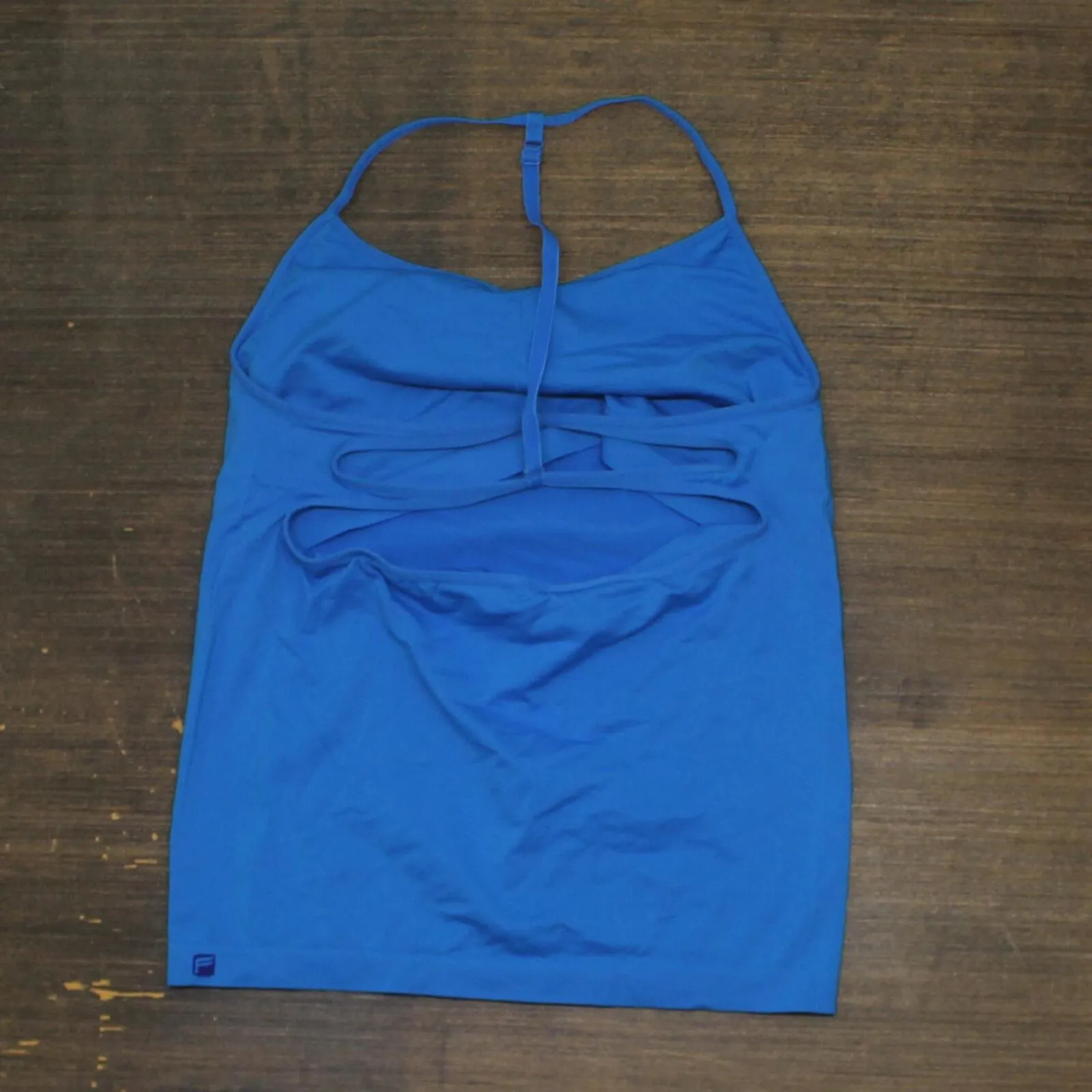 Fabletics Lined Stretch Racerback Tank Top Shirt Royal Blue See Measurements