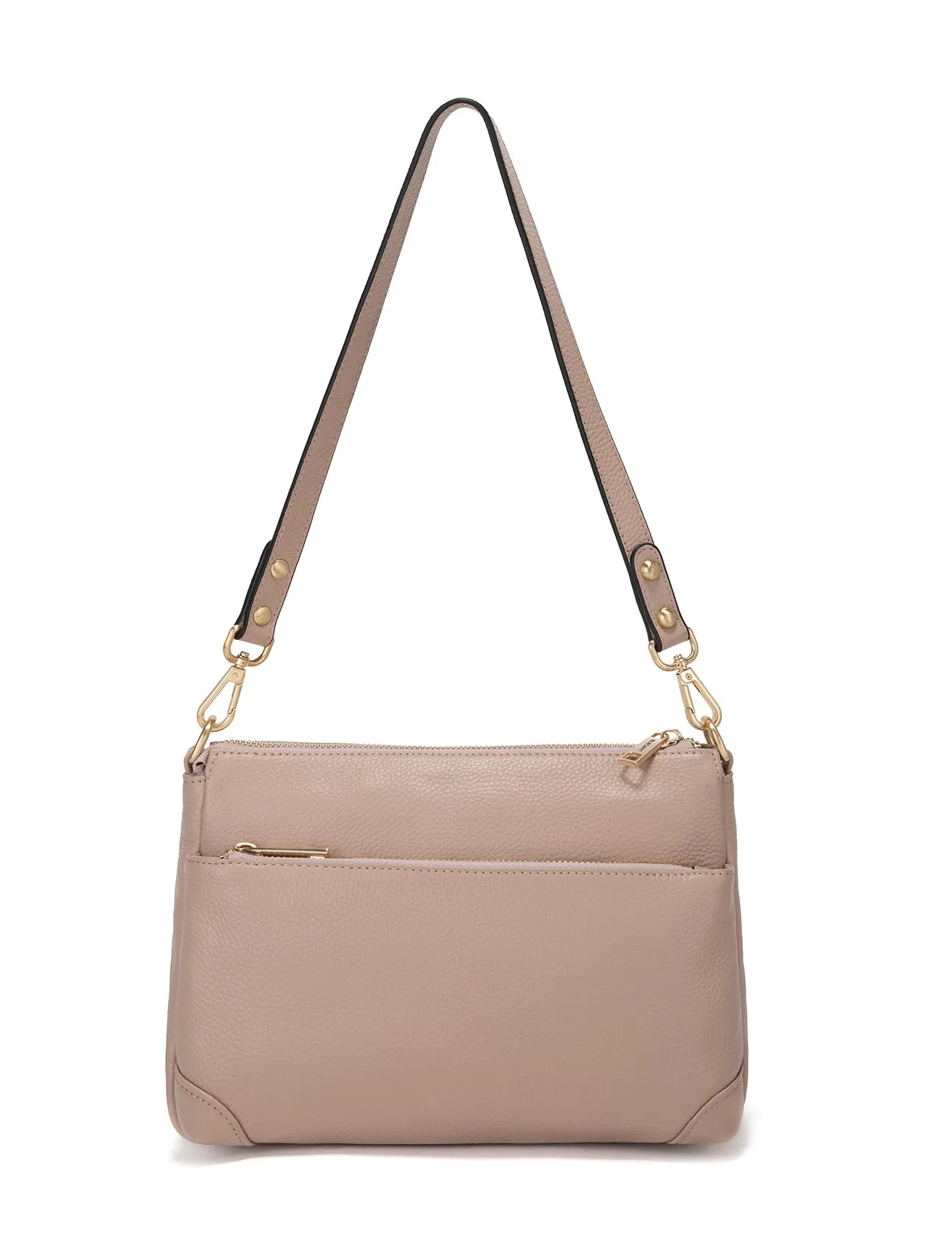 FAITH LEATHER CROSS BODY BAG- E1-0749-PINK-SALE