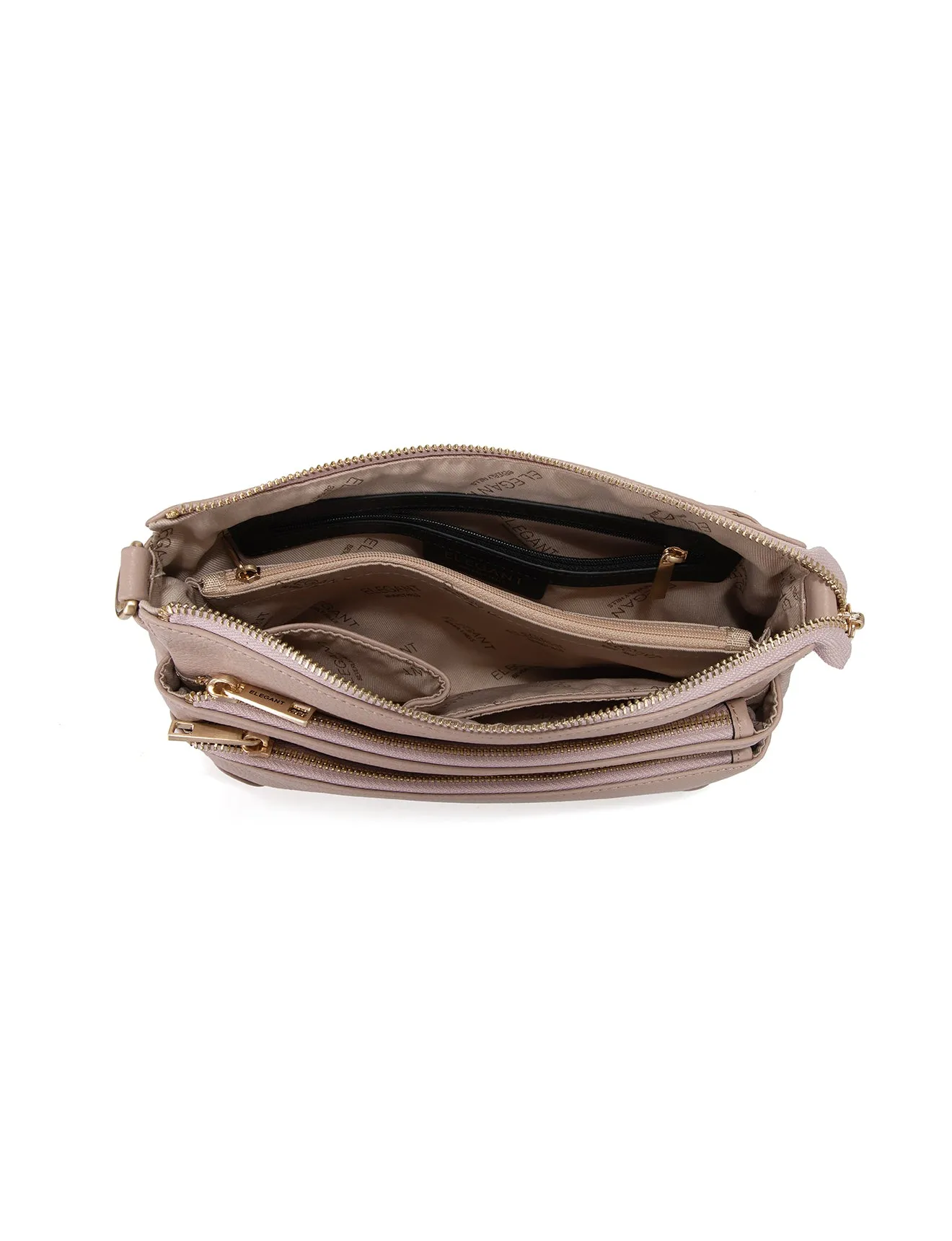 FAITH LEATHER CROSS BODY BAG- E1-0749-PINK-SALE