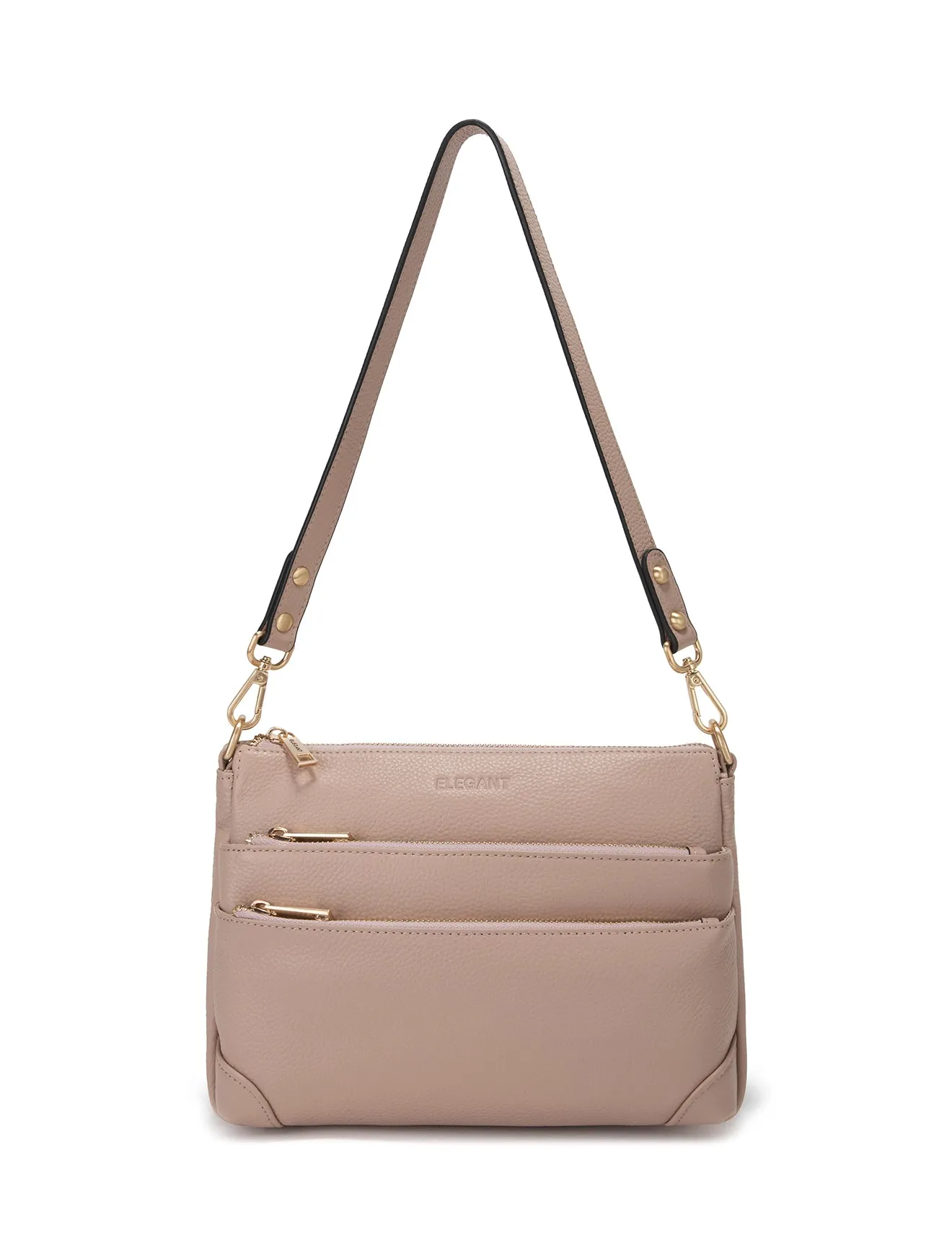 FAITH LEATHER CROSS BODY BAG- E1-0749-PINK-SALE