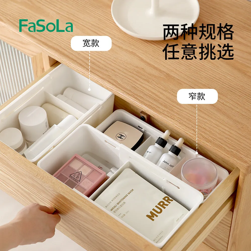 FaSoLa Expandable Drawer Organizer Box - Wide, White