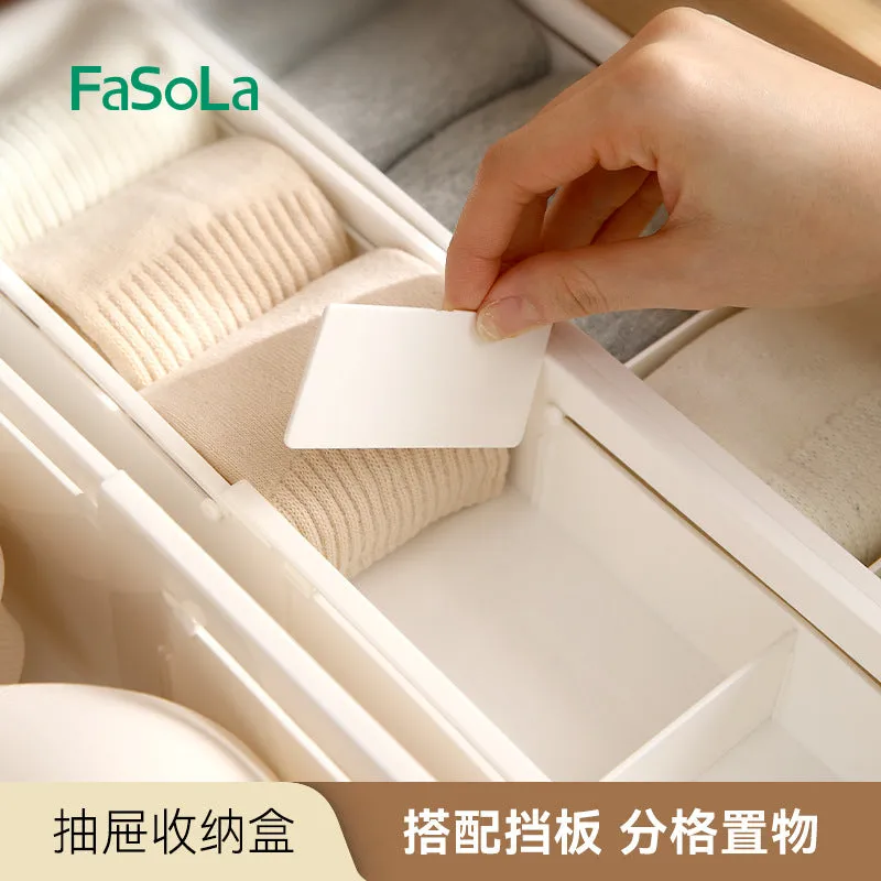 FaSoLa Expandable Drawer Organizer Box - Wide, White