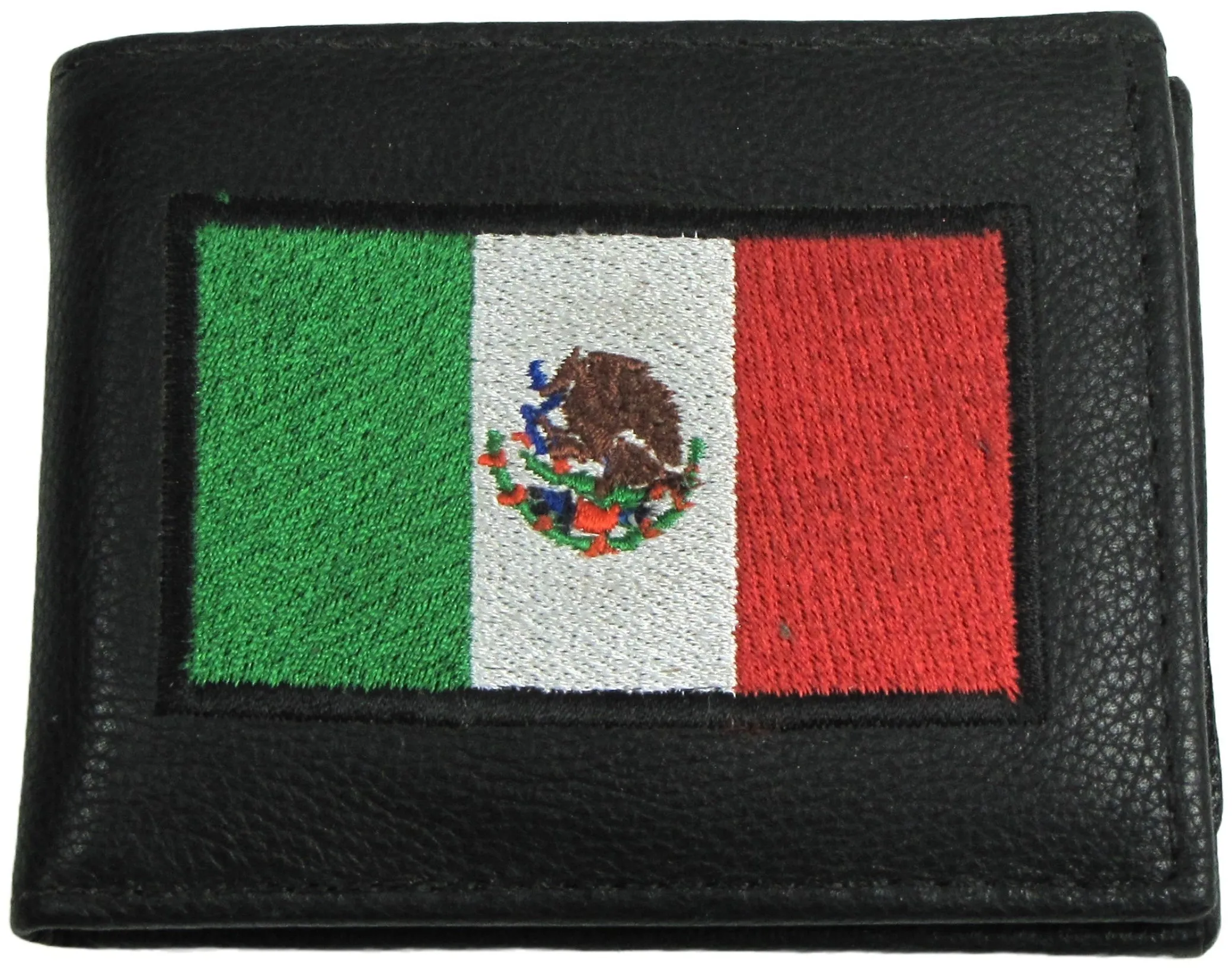 FB816- MX Embroidered Billfold-Mexican Flag