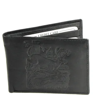 FB951-195B  Black Embossed Billfold - Deer