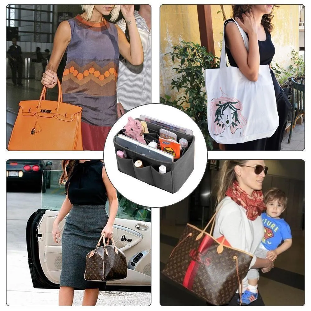 Felt Handbag Insert Organiser