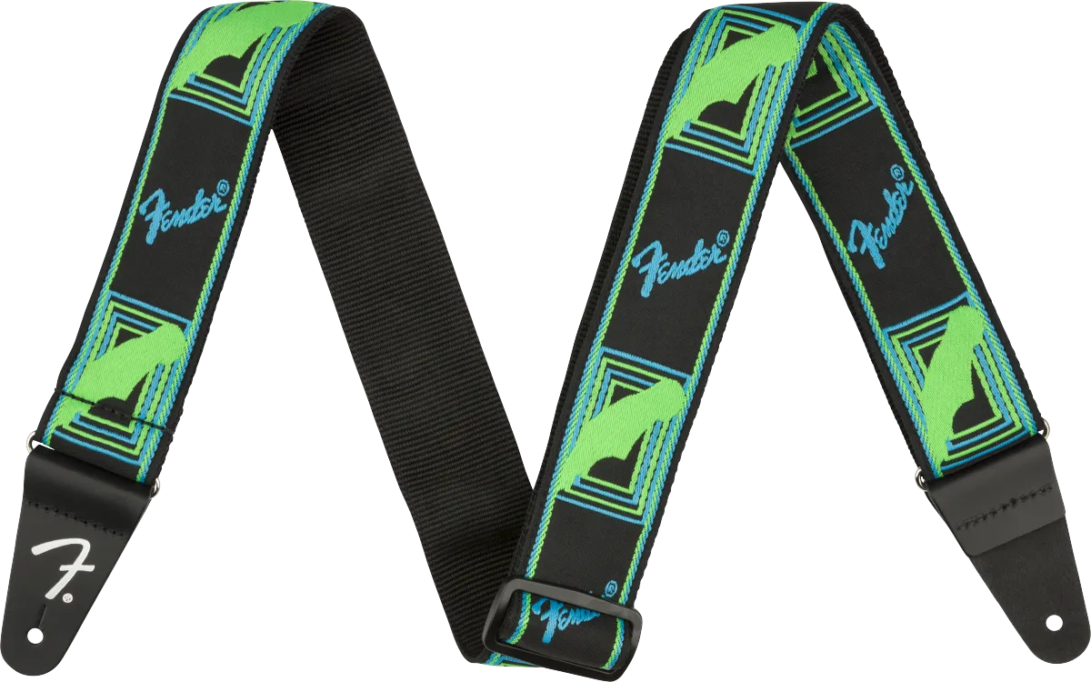 Fender Neon Monogrammed Strap, 2"